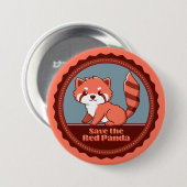 Rett des Roten Panda Button (Vorne & Hinten)