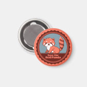 Rett des Roten Panda Magnet (Vorderseite/Rückseite)