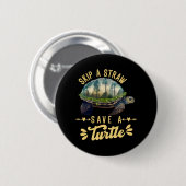 Rett des Schildkrötenschutzozeans Button (Vorne & Hinten)