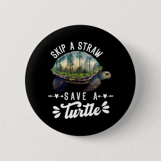 Rett des Schildkrötenschutzozeans Button (Vorderseite)