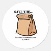 Rett des Schwanzes Runder Aufkleber (Vorderseite)