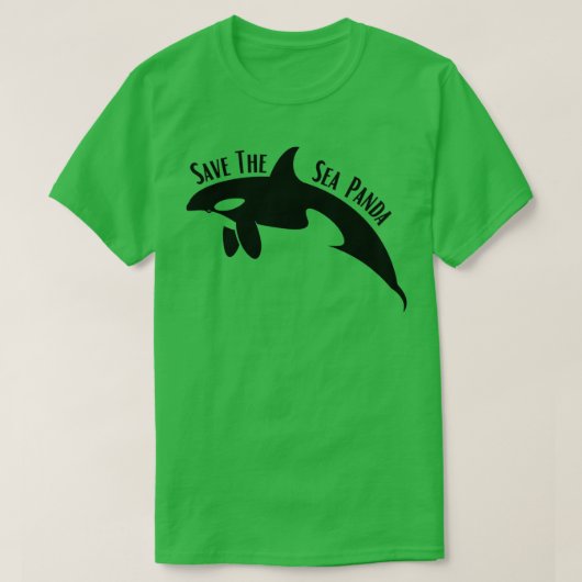 Rett des Sea Panda Orca Whale T-Shirt (Design vorne)