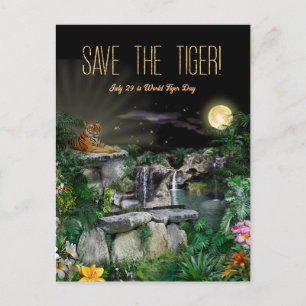 Rett des Tiger/Welt-Tiger-Tages Postkarte
