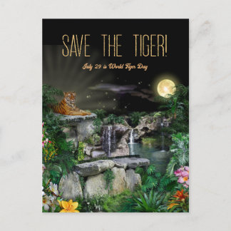 Rett des Tiger/Welt-Tiger-Tages Postkarte