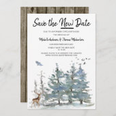 Rett des Waldes am neuen Datum Save The Date (Vorne/Hinten)