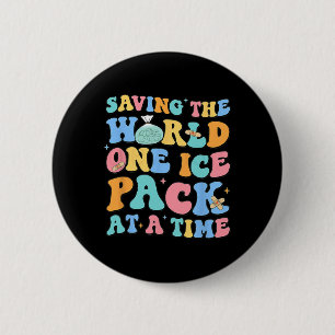 Rett des Welt-One-Ice-Packs bei Time-School-Kranke Button