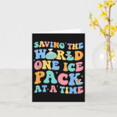 Rett des Welt-One-Ice-Packs bei Time-School-Kranke Karte (Gelbe Blume)