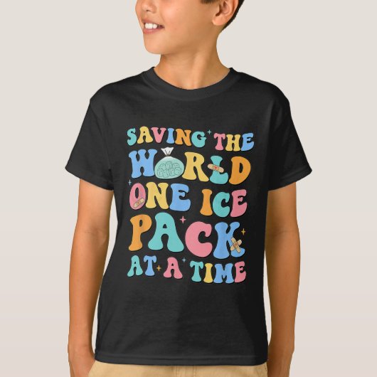 Rett des Welt-One-Ice-Packs bei Time-School-Kranke T-Shirt (Vorderseite)