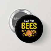 Rett des Weltschutztages für Bienen Button (Vorne & Hinten)