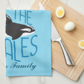 Rett des Whales Custom Blue Handtuch (Viertel Falte)