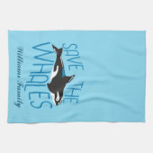 Rett des Whales Custom Blue Handtuch (Horizontal)
