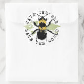 Rett die Biene...Rett die Welt! Aufkleber (Tasche)