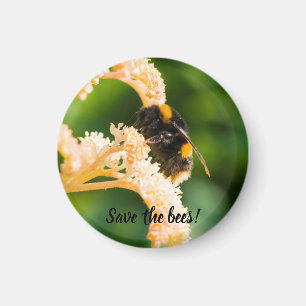 "Rett die Bienen" Biene auf einer Blume Magnet