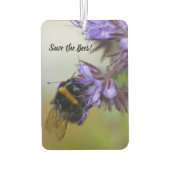 "Rett die Bienen!" Car Air Freshener Autolufterfrischer (Rückseite)