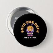 Rett die Bienen freundlich Button (Vorne & Hinten)