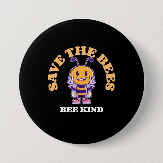 Rett die Bienen freundlich Button (Vorderseite)