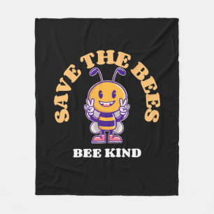 Rett die Bienen freundlich Fleecedecke