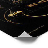 RETT DIE Bienen! IMITATS GOLD POSTER (Ecke)