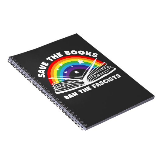 Rett die Bücher, die die Faschisten gegen Zensur v Notizblock (Rechte Seite)