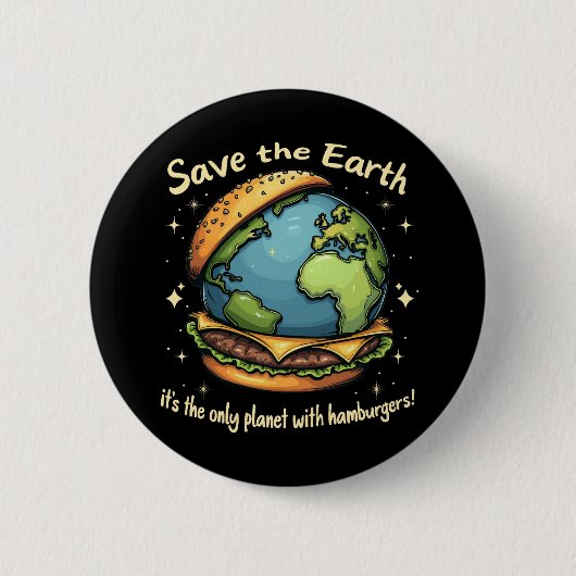 Rett die Erde - es ist der einzige Planet mit Hamb Button (Vorderseite)