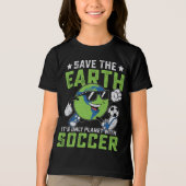 Rett die Erde, es ist nur Planet mit Fußball Tri-Blend Shirt (Vorderseite)
