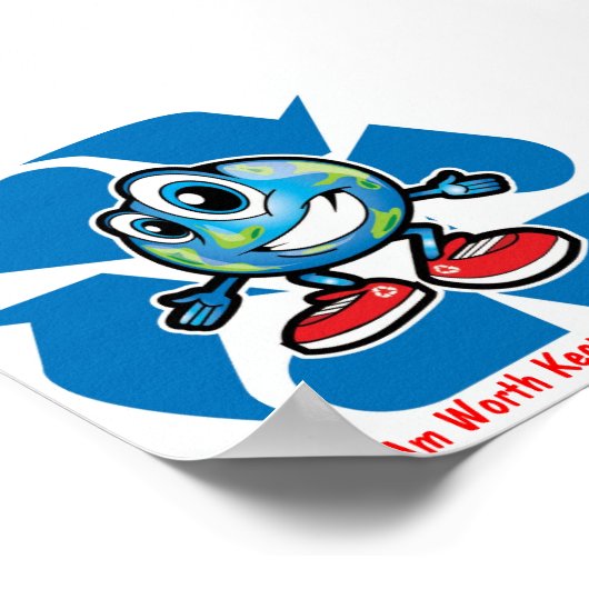 Rett die Erde, indem du Recycle! Poster (Ecke)