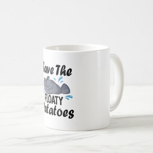 Rett die Floaty Potato / Funny Manate Kaffeetasse (VorderseiteRechts)