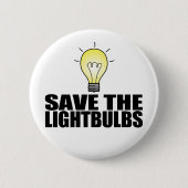 Rett die Glühbirnen! Button (Vorderseite)