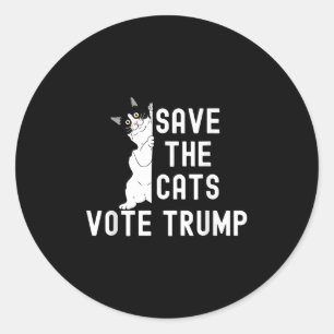 Rett die Katzen wählen Trump lustigen politischen Runder Aufkleber