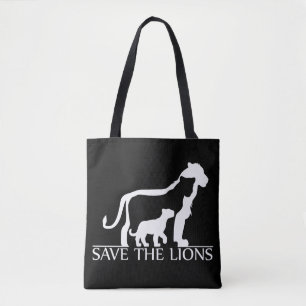 Rett die Löwen (weiß) Tasche