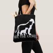 Rett die Löwen (weiß) Tasche (Von Nahem)