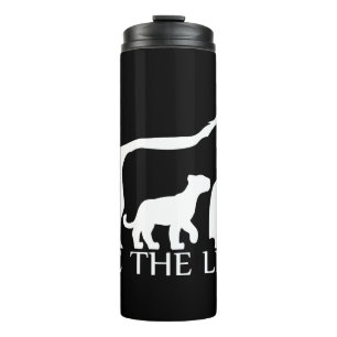 Rett die Löwen (weiß) Thermosbecher
