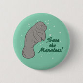 Rett die Manatees! Button (Vorderseite)