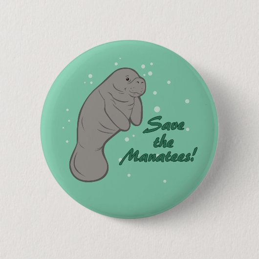 Rett die Manatees! Button (Vorderseite)