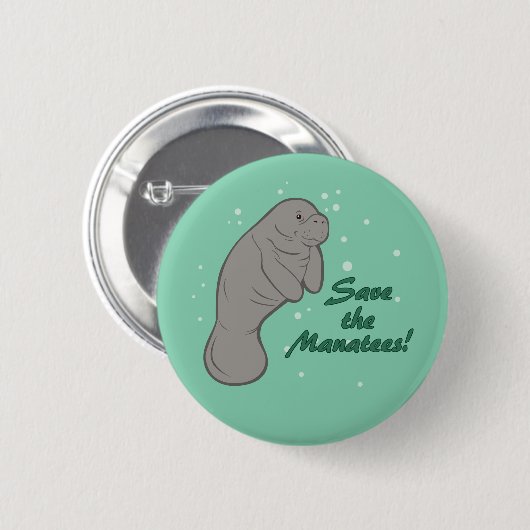 Rett die Manatees! Button (Vorne & Hinten)