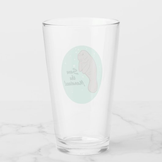 Rett die Manatees! Glas (Rückseite)