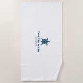 rett die Meeresschildkröte. Strandtuch (Vorderseite)