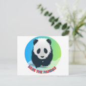 Rett die Pandas. Panda Bear Postkarte (Stehend Vorderseite)