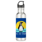 Rett die Pinguine Edelstahlflasche (Vorderseite)