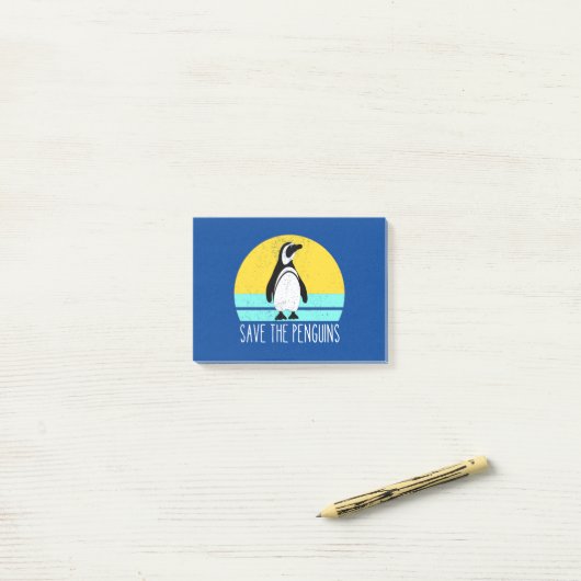 Rett die Pinguine Post-it Klebezettel (Auf Schreibtisch)