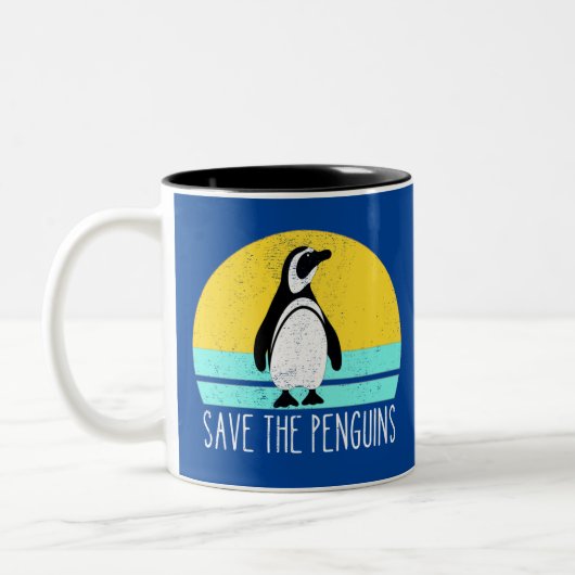 Rett die Pinguine Zweifarbige Tasse (Links)