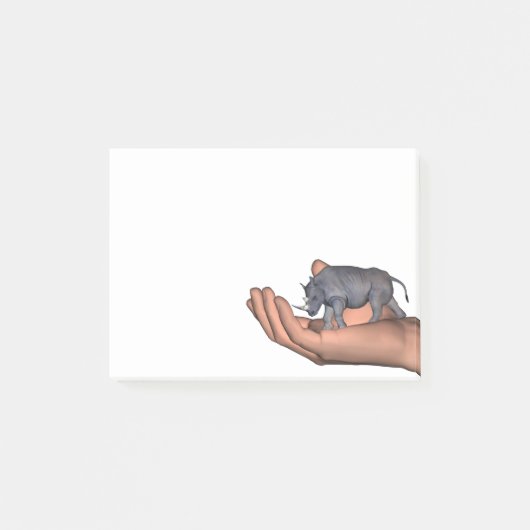 Rett die Rhinos! Post-it Klebezettel (Vorderseite)