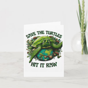 Rett die Schildkröten auf es roh Karte