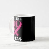 Rett die Ta-tas! Brustkrebs-Bewusstsein Kaffeetasse (Vorderseite Links)