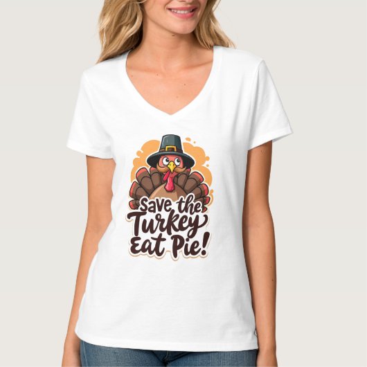 Rett die Türkei, isst Pie! T-Shirt (Vorderseite)