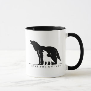 Rett die Wölfe (weiß ver.) Tasse