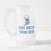 Rett-Drink-Bier, Funny-Beer-Sprichwort Mattglas Bierglas (Links)
