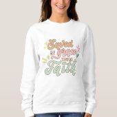 Rett durch Gnade durch den Glauben Jesus Sweatshirt (Vorderseite)