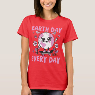 Rett Earth Axolotls Live Here | Niedliche Umwelt T-Shirt