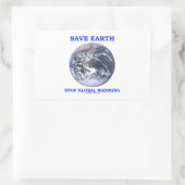 Rett Earth Stopp Global Warming (Blue Marble Earth Rechteckiger Aufkleber (Tasche)